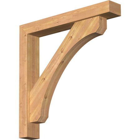 Ekena Millwork Legacy Block Smooth Bracket w/ Offset Brace, Western Red Cedar, 5 1/2"W x 36"D x 36"H BKT0604X36X36LEC05SWR